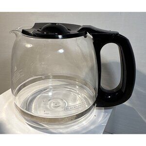 Black & Decker Carafe Replacement Coffee Maker Glass 12-Cup With Black Handle